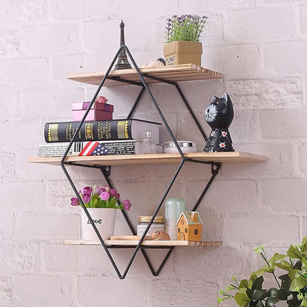 

NEW 50x50x19cm Shelf Storage Iron Art Wooden Retro Wall Bookcase Cabinet Door Coat Hanger Storage Rack Organizer