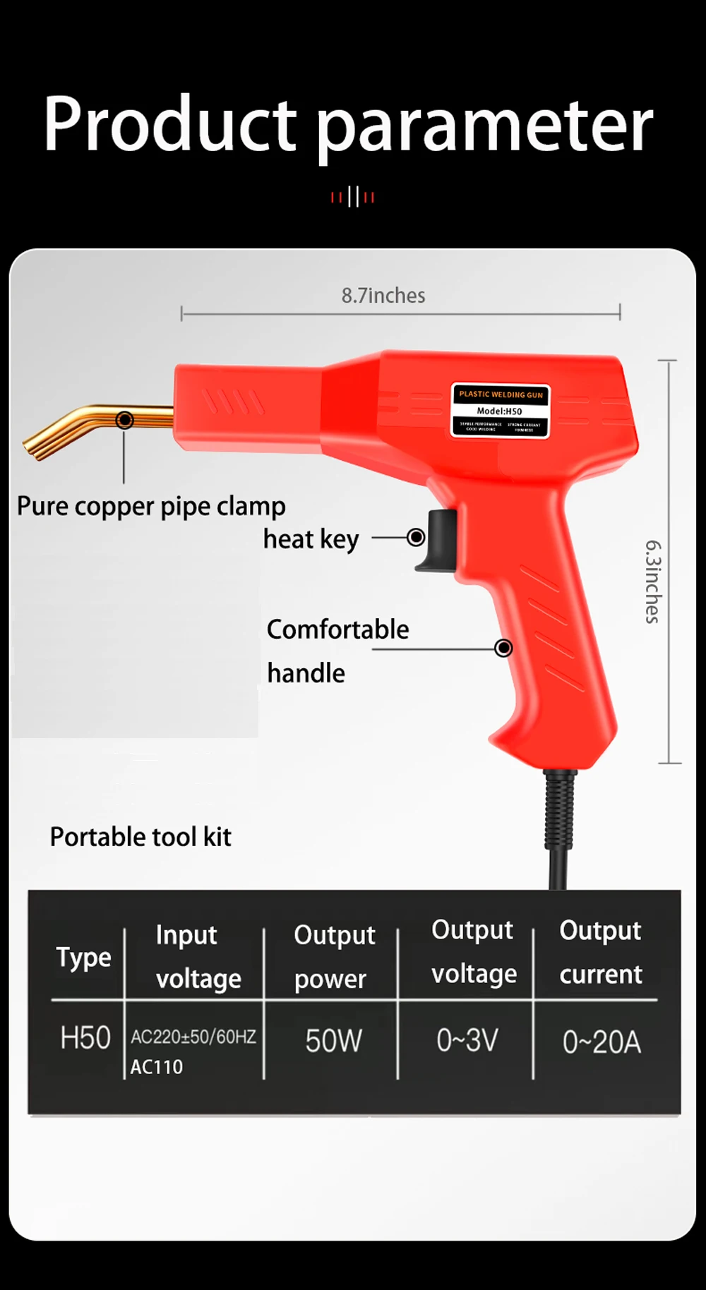 Hot grampeador soldador de plástico máquina de solda arma ferro de solda para grampo de plástico pvc máquina de reparação de pára-choques do carro