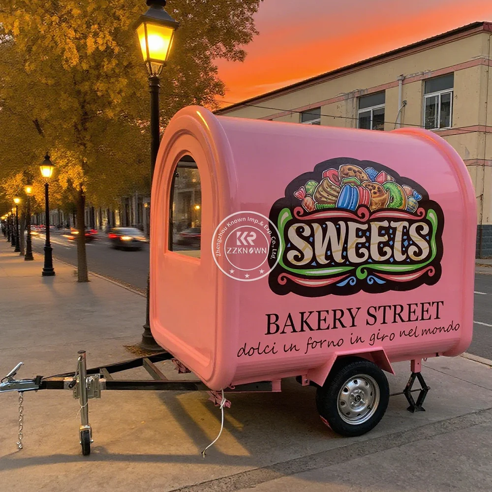 

Mobile Hot Dog Ice Cream Cart Food Truck Mobile BBQ Coffee Catering Trailer Food Trailer With Full car accessories