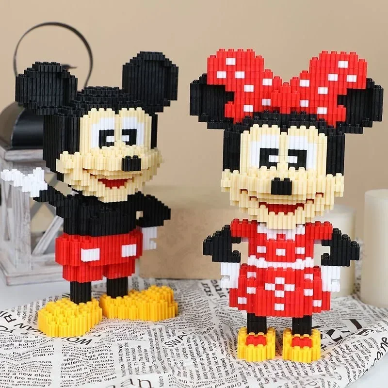 Mickey Mouse Blocks Toy para crianças, mini quebra-cabeça diamante, partícula pequena, presente para adultos, 1500pcs