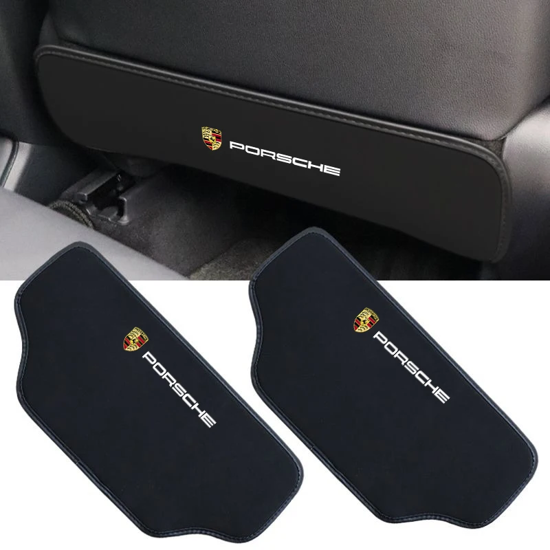 High-quality Car Back Protector Cover Seat Back Mats Anti-Kick Cushion Pad for Porsche Cayenne Panamera Macan 911 718 Cayman 918