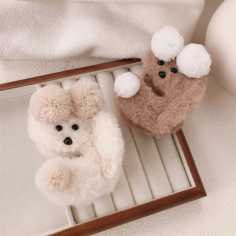 1Piece Plush Carrot Rabbit Koala Grip Clip Hairpin Autumn/Winter New High-End Feel Cute Women's Hair Clip Hair Accessories