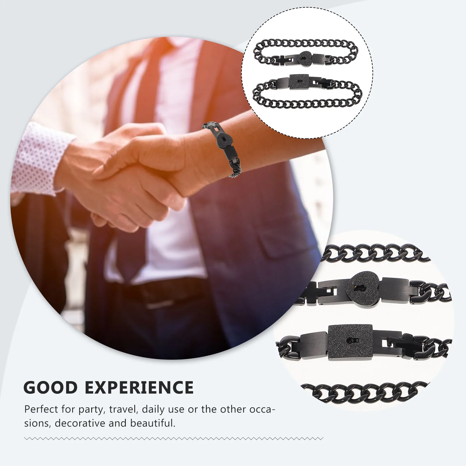 

Concentric Bracelet Stainless Steel Wear-Resistant Couple Bangle Creative Design Daily Wearing Accessory Unique Durable Chic