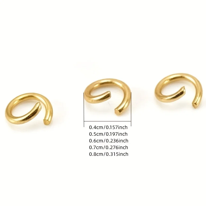 Gold Silver 4-8MM Open Ring DIY Jewelry Accessories Necklace Bracelet Earring Connection Ring O-ring Open Connection Ring