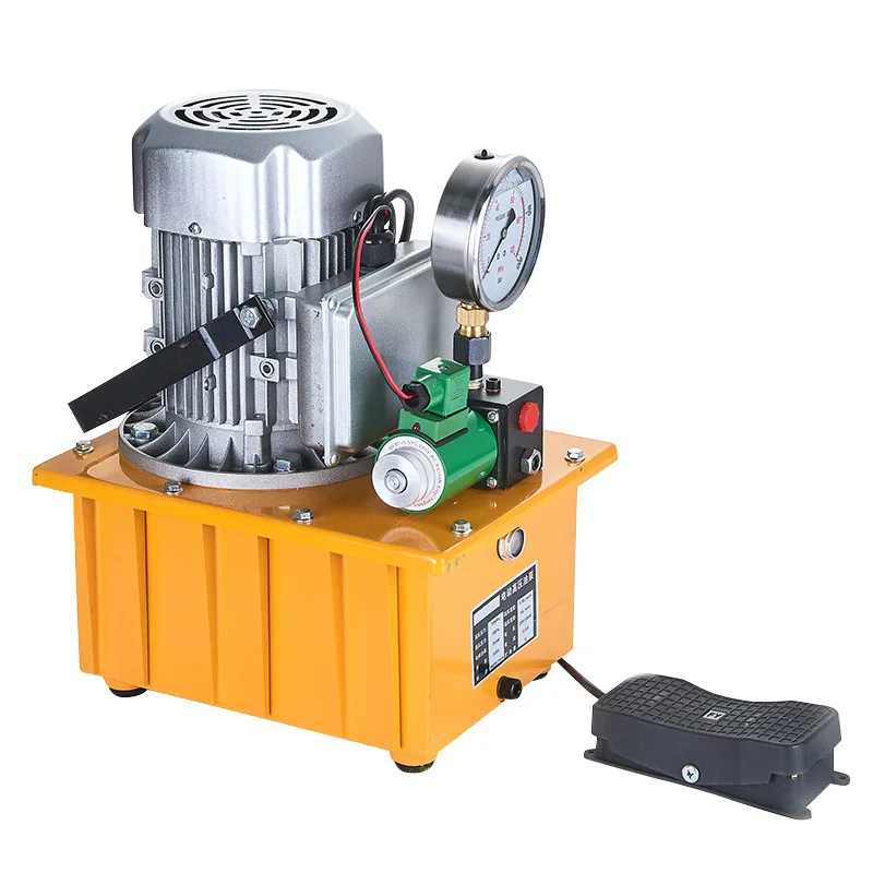 Ultra high pressure electric hydraulic pump foot step hydraulic pump station single and double oil circuit solenoid valve