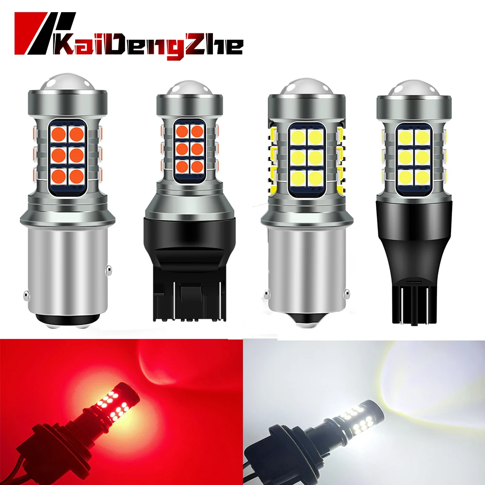 1pcs 1156 Strobe Car Tail Lamp 1157 py21w LED Reversing Lights 3030 27SMD T15 T20 7443 7440 led turn signal lamps stop light 12v