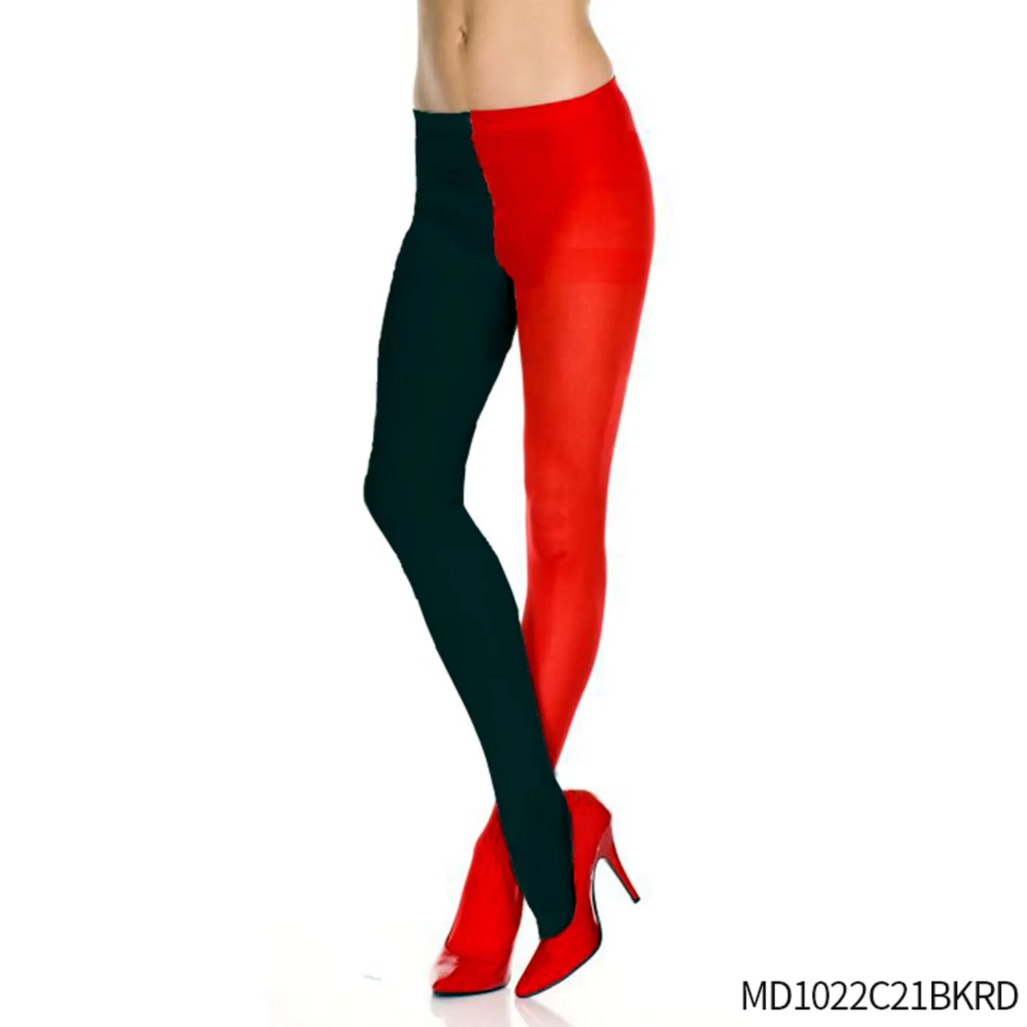 PESENAR 할로윈 광대 의상 세트, 블랙 레드 광대 코스프레 의상 액세서리, 광대 스커트 목걸이 머리띠 양말