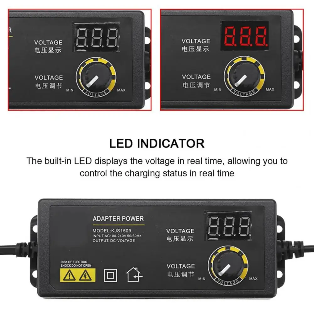 Interference-free Power Supply Adjustable Voltage Power Adapter with Led Lcd Display Screen for Cnc Home Use 3-36v 60w