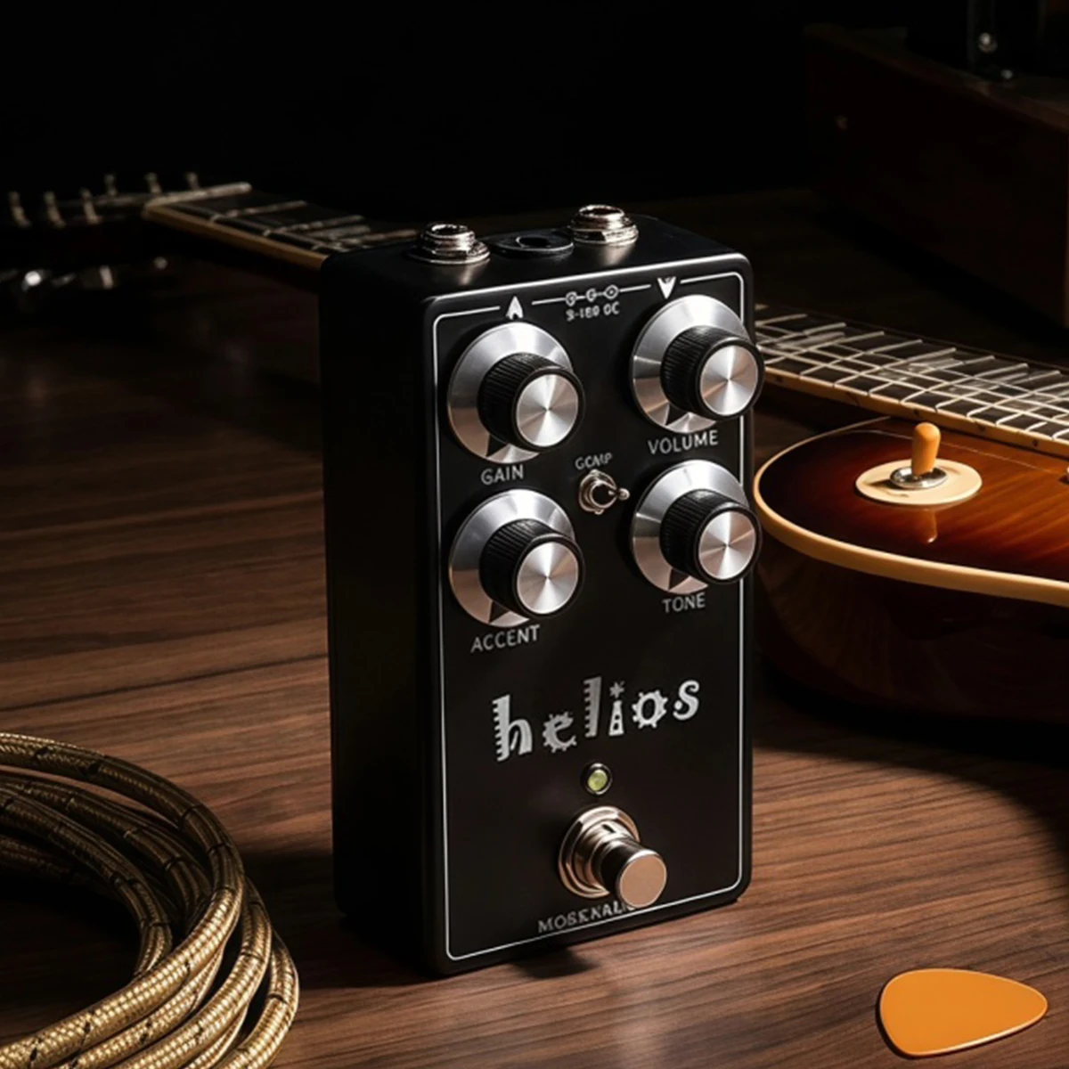 moskyaudio-helios-guitar-pedal-–-accent-tone-control-clean-up-circuit-808-mode-9-18v-overdrive-guitar-effect