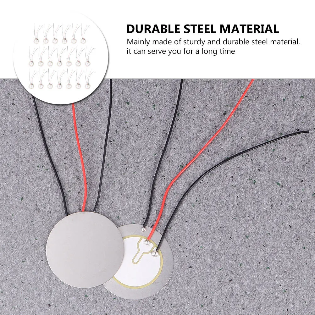 

20Pcs Piezo Disc 35Mm Steel Buzzer for Sound Sensor and Guitar Pickup Piezoelectric Ceramic Chip Electronic Replacement