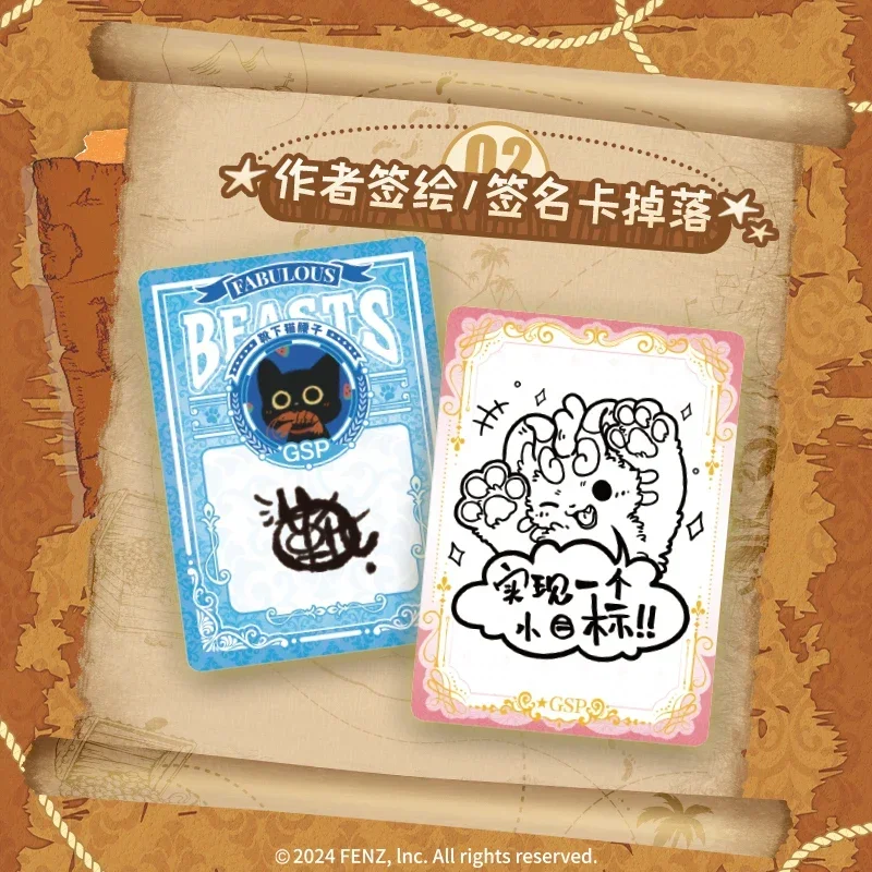 Genuine Fabulous Beasts Cards Bizarre Adventure Cute Anime Collection Cards Board Games Toys Gifts