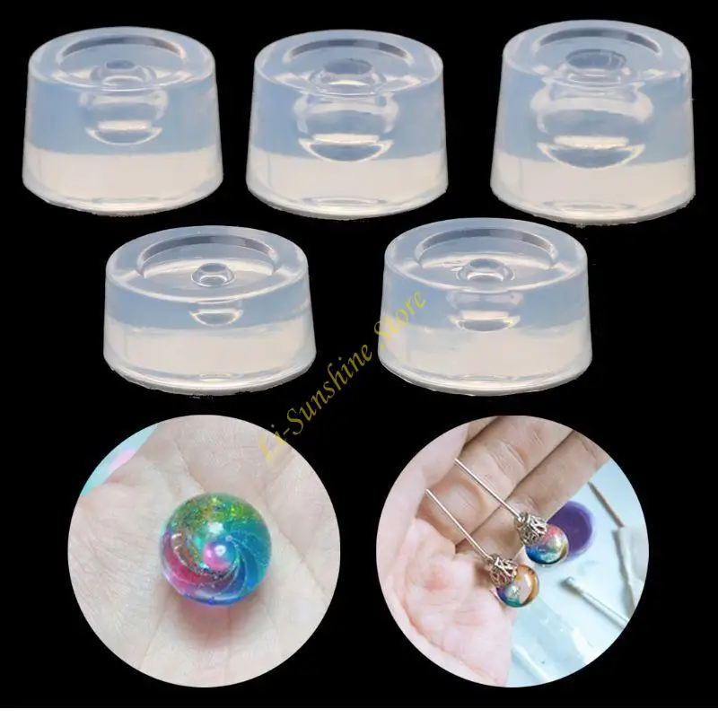 DIY Sphere Round Mold for Resin Epoxy Jewelry Making Homemade Craft Molds QX2F