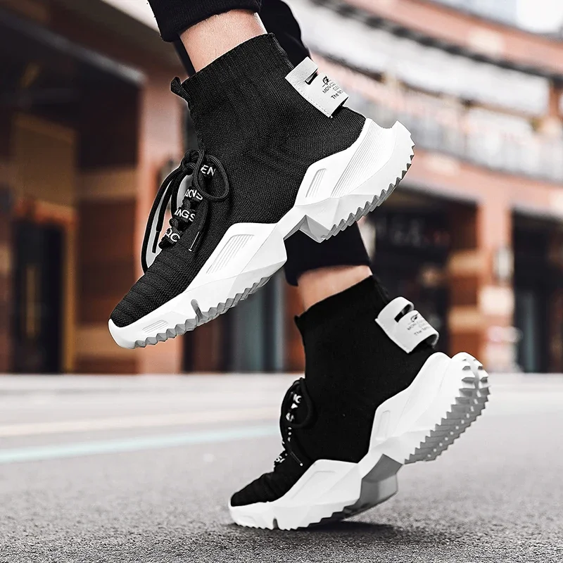 YRZL Herren High-Top-Mesh-Sneaker, leicht, atmungsaktiv, modisch, lässig, Wanderschuhe für Herren, bequeme Laufschuhe für Herren – Detail 13