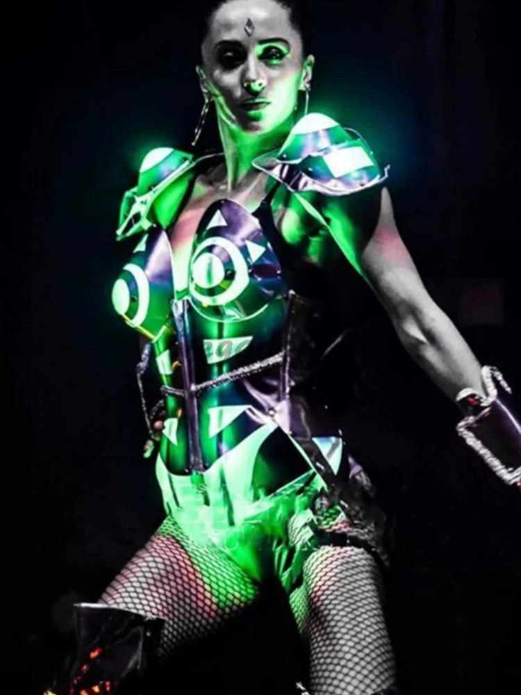 

Led Color-changing Gogo Science And Technology Sense Cyberwind Costume Light Atmospheric Bar Gogo DS Costume