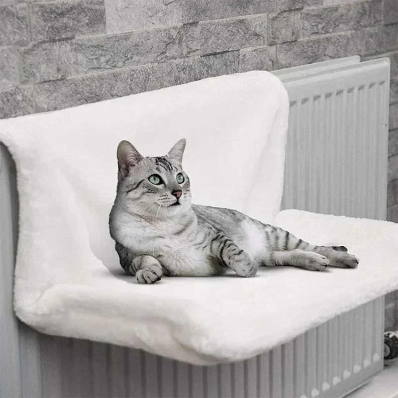 Hanging Cat Bed Hammock Luxury Radiator Bed Warm Fleece Basket Pet Metal Iron Frame Sleeping Bed for Cats