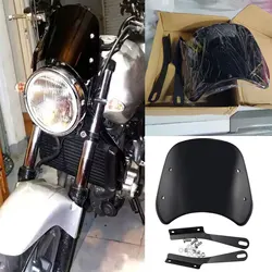 Fit For Honda CB 500F CBF500 CBF 500 2004 2005 2006 2007 Motorcycle Windshield Windscreen Screen Wind Deflectors With Bracket