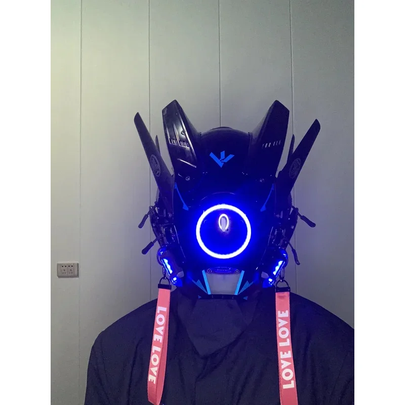 

qq34Mask Full Face Metal Parts Adult High-End Suitable Halloween Party Secret Room Accessories Performance Pro