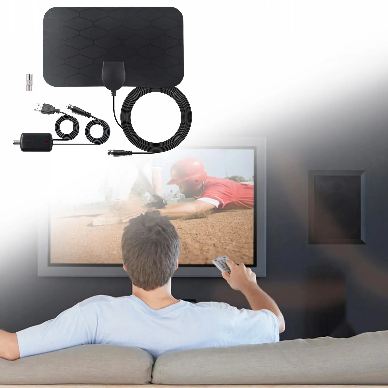 

Digital TV Antenna for Free Channels Smart HDTV Antenna Signal Booster