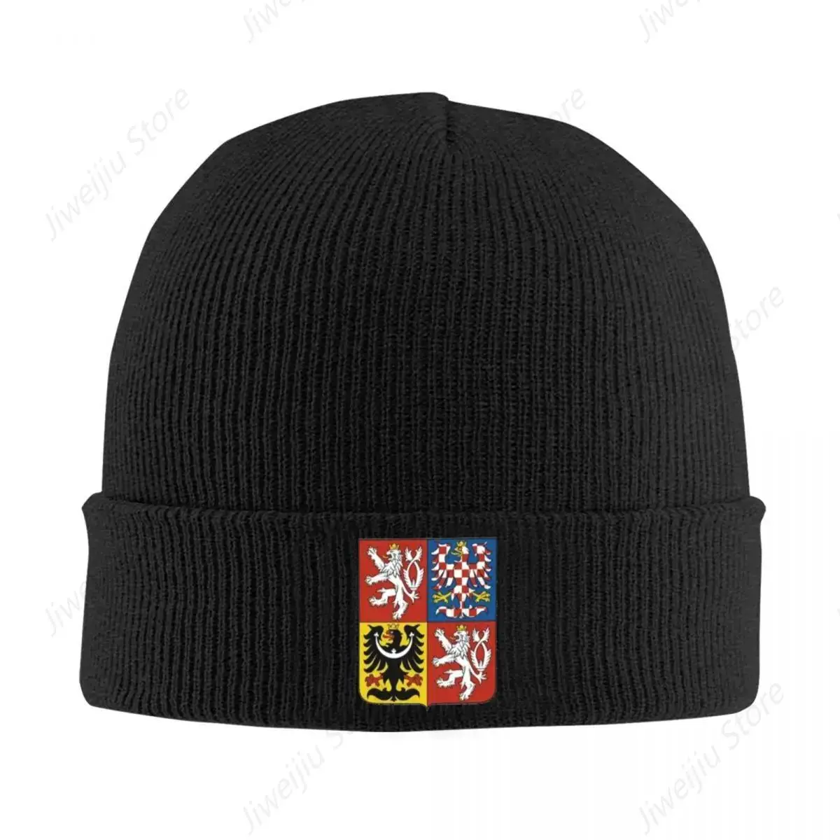 Czech Republic Flag Coat Of Arms Beanie Winter Hats for Men and Women Knitted Cap Daily Baseball Cap