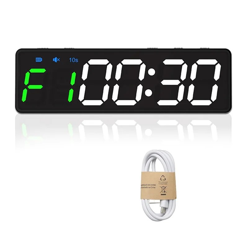 

ELOS-Rechargeable Mini Gym Clocks - Portable Stopwatch With Countdown/Up Clock & Magnetic Back For Fitness Training
