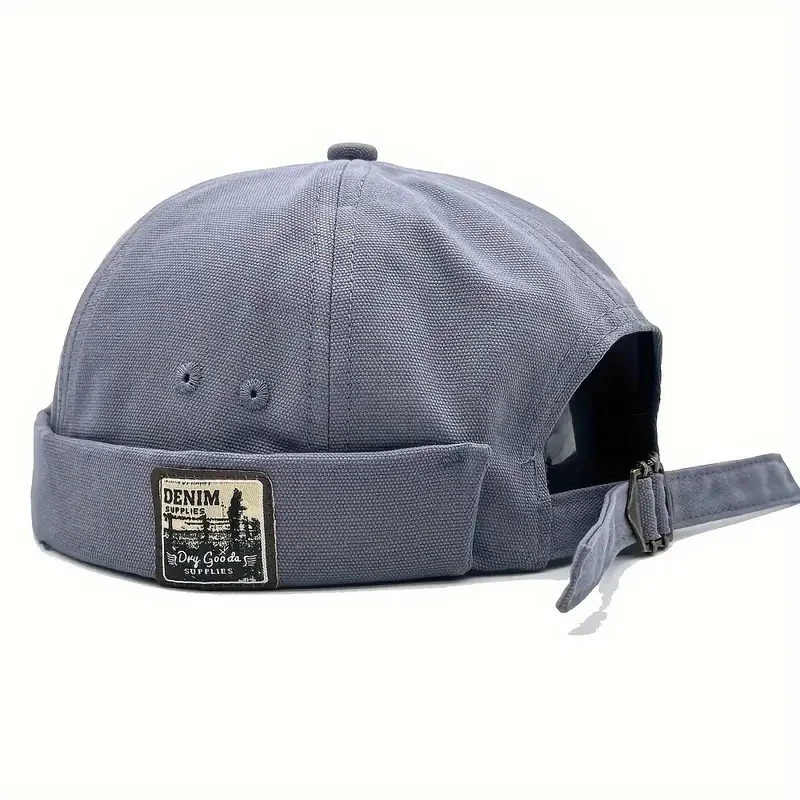 Dome Melon Cap Men Women Fashion Vintage Brimless Hat Hip Hop Landlord Hat Unisex Skullies Beanie Solid Color Docker Cap, image 8