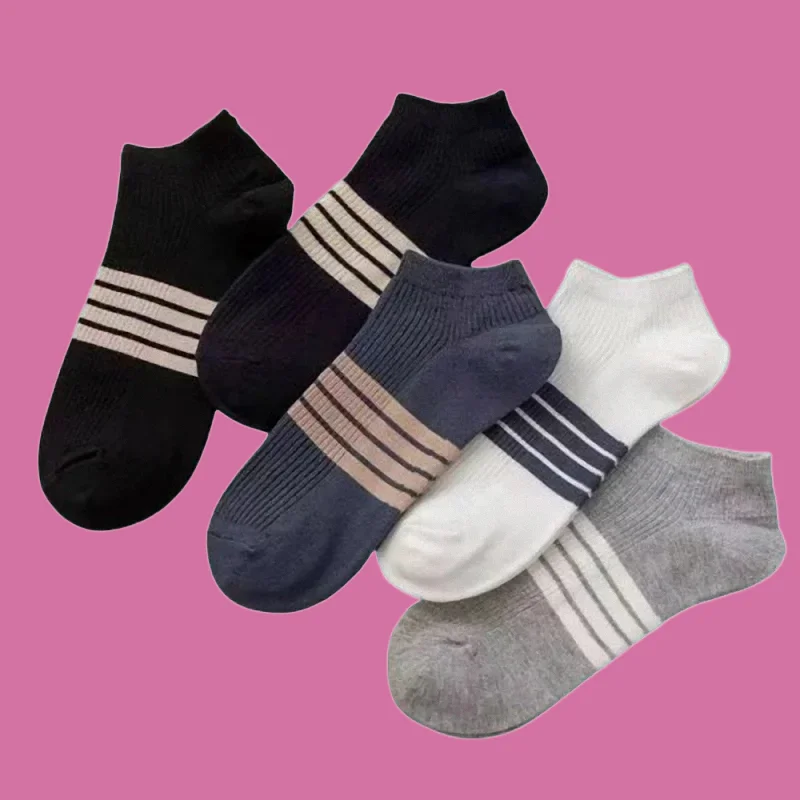 

5/10 Pairs New High Quality Casual Breathable Boat Socks Fashion Invisible Low Cut Silicone Non-Slip No-show Ankle Short Socks