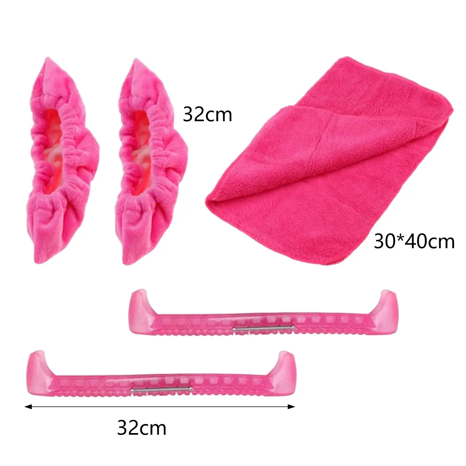 Skating Cover Set Blade Protector Soft and Hard Flannel Ice Skate Accessories for Hockey Figure Inline Skates Kids Adults
