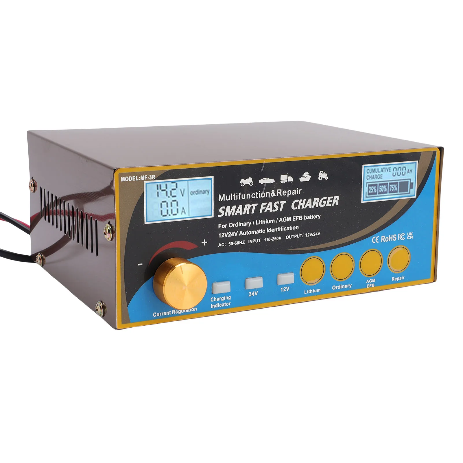 

Battery Desulfator Control LED Indicator Light 12V 24V Car Battery 400W for Dry Gel Lithium Batteries