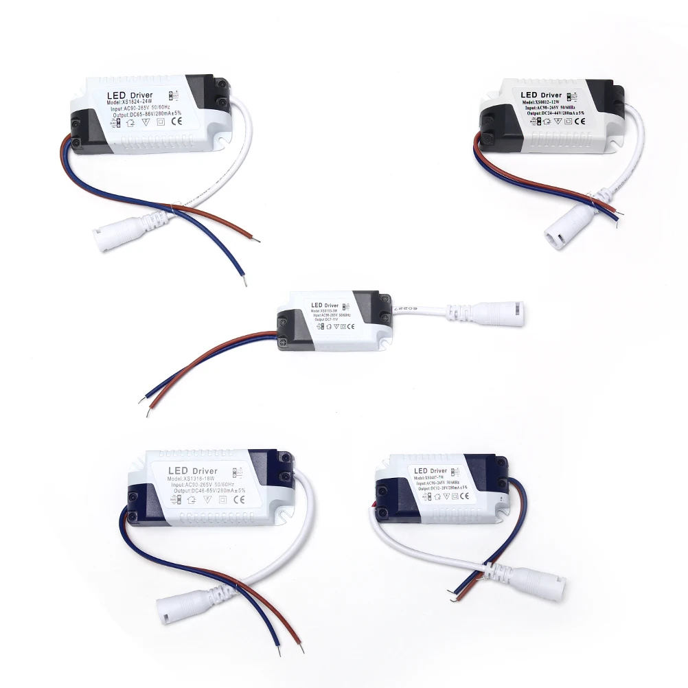 1Pcs 1-3W/4-7W/8-12W/12-18W/18-24W New Transformer LED Driver Power Supply LED Light Lamp Driver