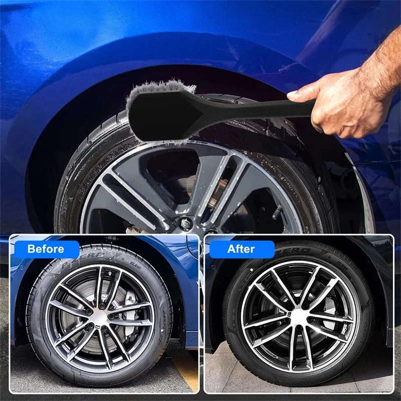 Auto-Reifen- und Felgenreinigungsbürste, Detailing-Bürsten, Waschbürste, Universelles Werkzeug für Reifen- und Felgenreinigung, Auto-Reinigungszubehör – Detail 6