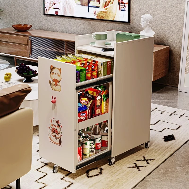 Removable high-value snack cabinet, shelf next to the sofa in the living room