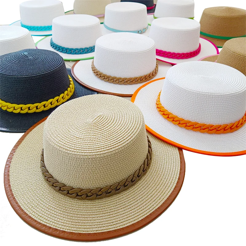 White sunshade straw hat Women\'s summer soft hat Beach travel Beach vacation sunscreen hat шляпа женская летняя