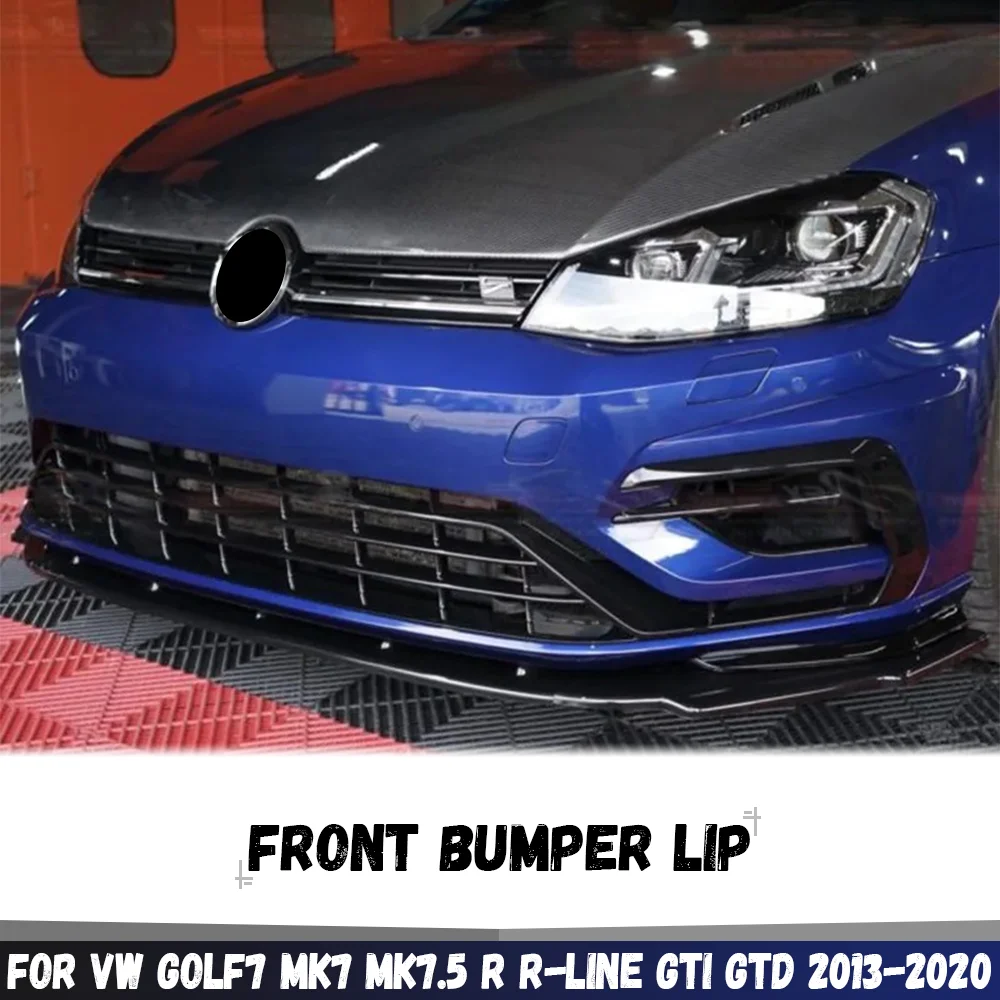 

For Volkswagen VW Golf7 MK7 MK7.5 R R-Line GTI GTD 2013-2020 Front Bumper Lip Splitter Diffuser Spoiler Guard