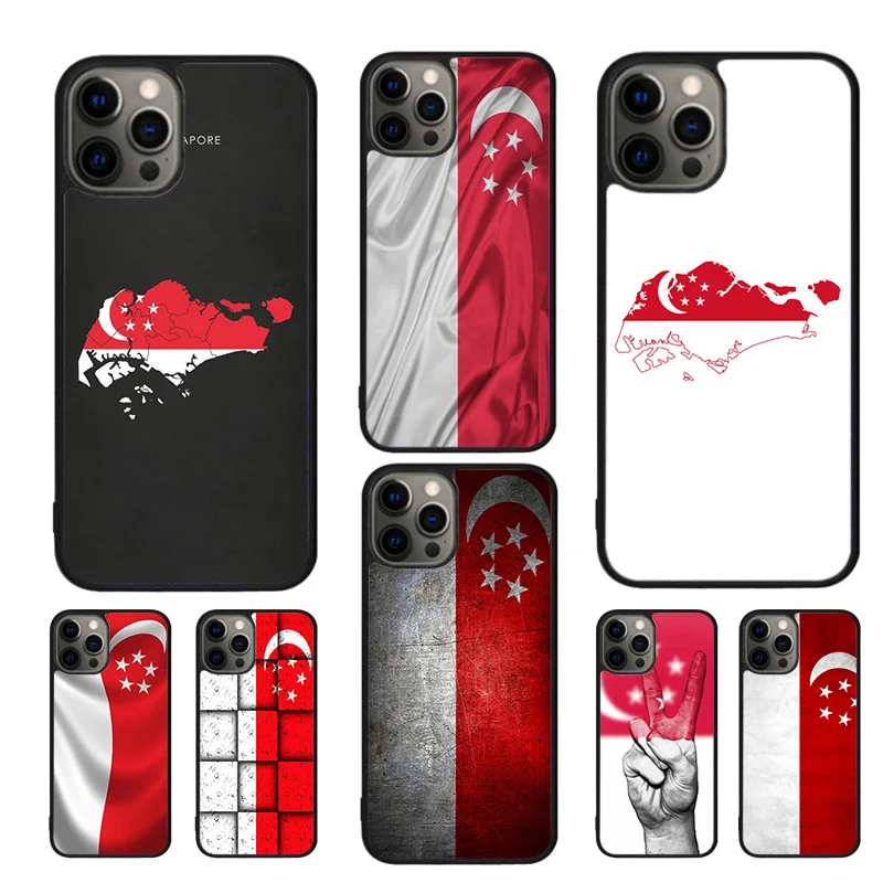 Singapore Flag Mobile Phone Cases Cover For iPhone 16 15 14 12 13 mini 11 Pro MAX apple 6 7 8 Plus SE2020 Coque