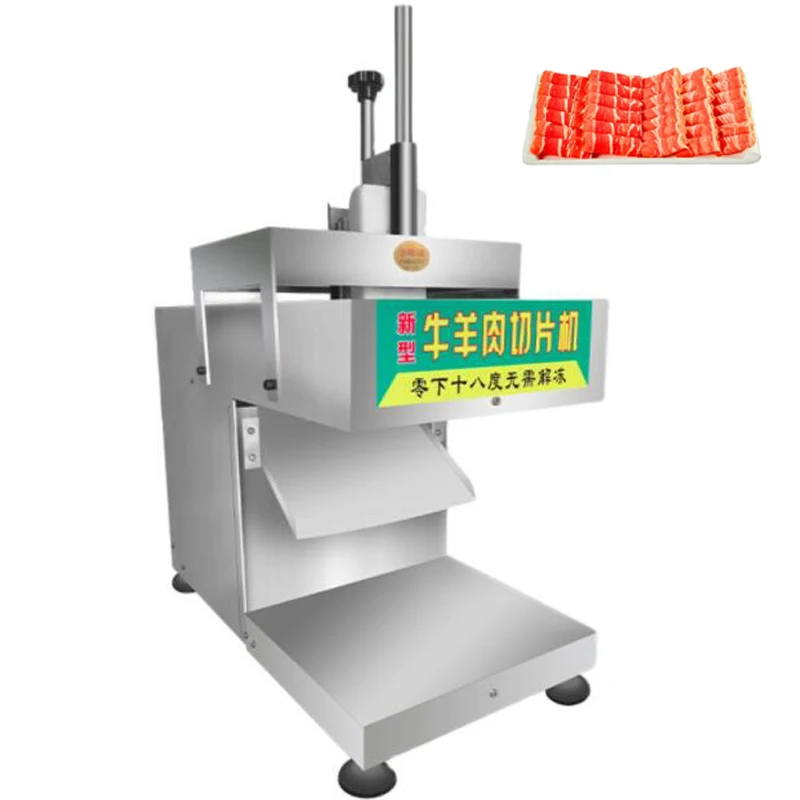 

Electric Slicer Frozen Meat Cutter Machine Automatic Lamb Cutting Machine Stainless Steel Mutton Roll Slicer Machine