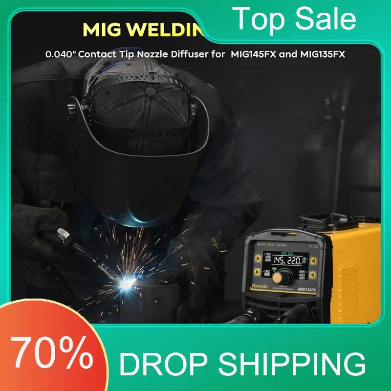 AT03 Top MIG Welding Kit 0.035" Contact Tip Nozzle Diffuser MIG Welding Accessory Formig145fx Andmig135fx C