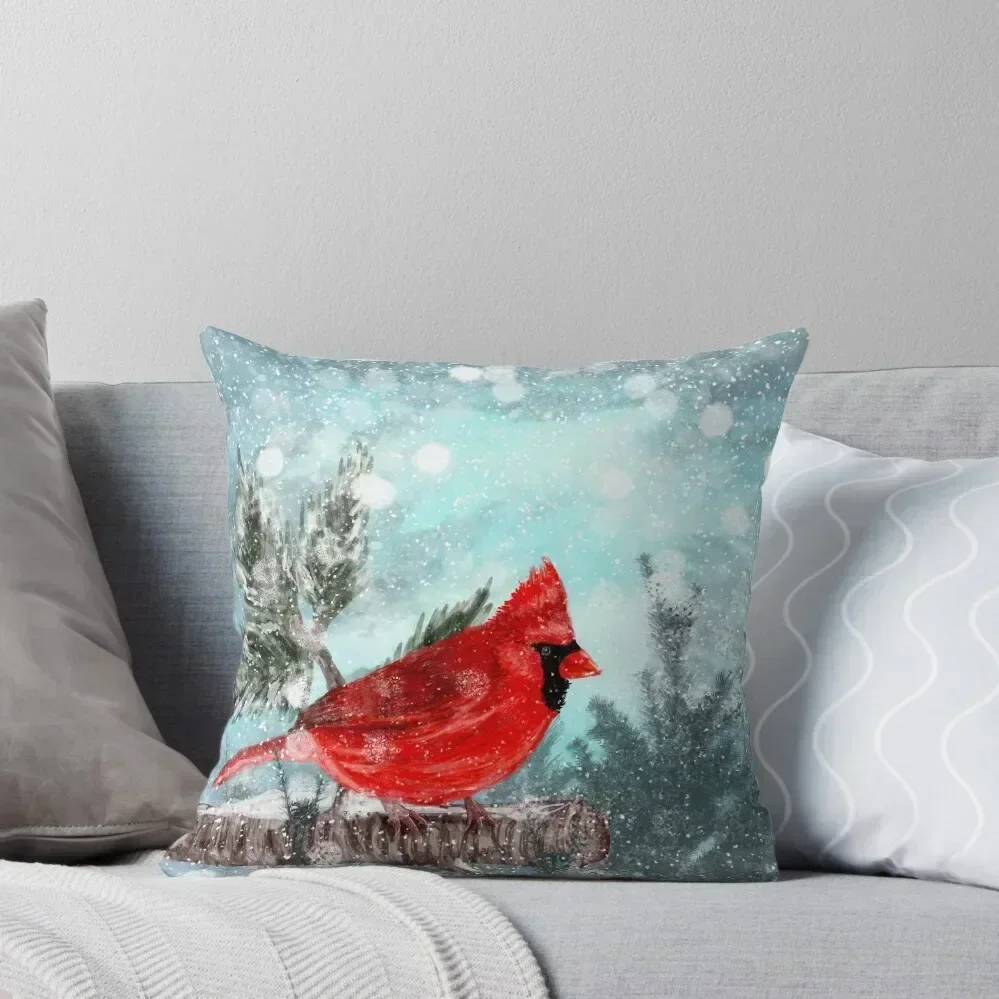 

Cardinal Throw Pillow Decorative Cushions For Living Room Couch Pillows Sofa Cushion Cover Christmas Covers pillow
