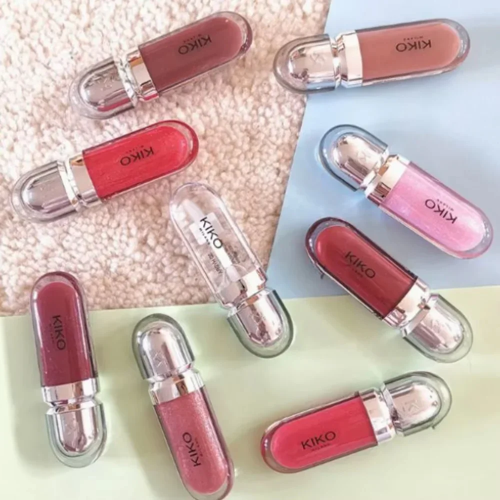 ملمع شفاه هيدرا ثلاثي الأبعاد 2025 ملمع شفاه شفاف مرآة أحمر شفاه مرطب لامع كامل الشفاه لا يتلاشى معجون حليب الشاي والفول اللون