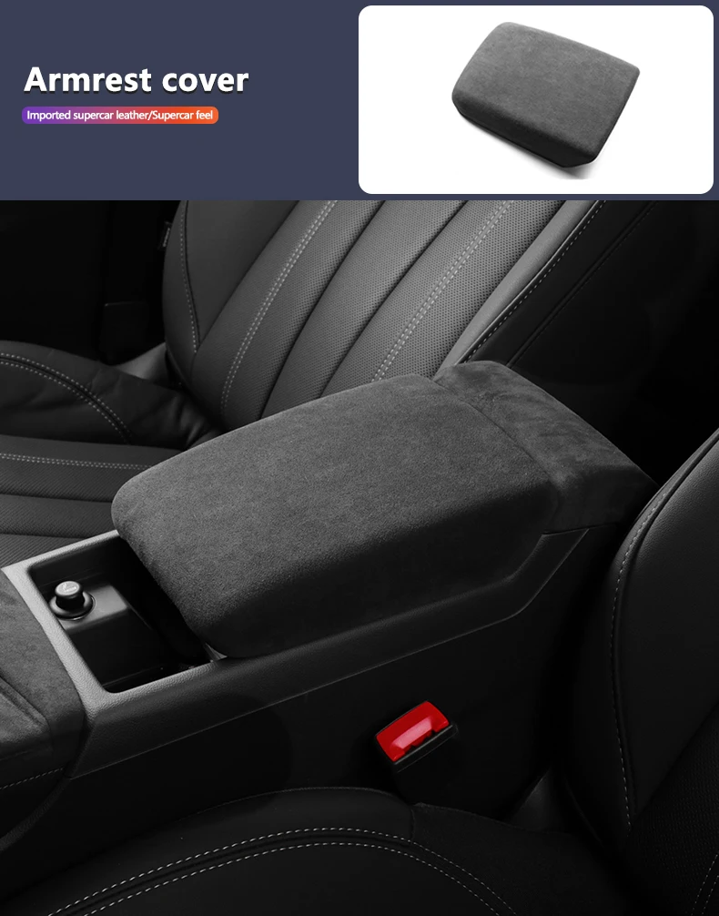 Für LHD Audi A4L B9 Limousine A4 Allroad Avant S4 A5 S5 2017 2018 2019 2020 2021 2022 2023 2024 Wildleder Leder Overlays Innen Trim – Detail 6