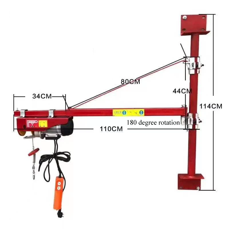 Crane 200kg Electric Hoist Mounting Rack 180 Degree Rotation Used For PA Type Electric Winch Hoist