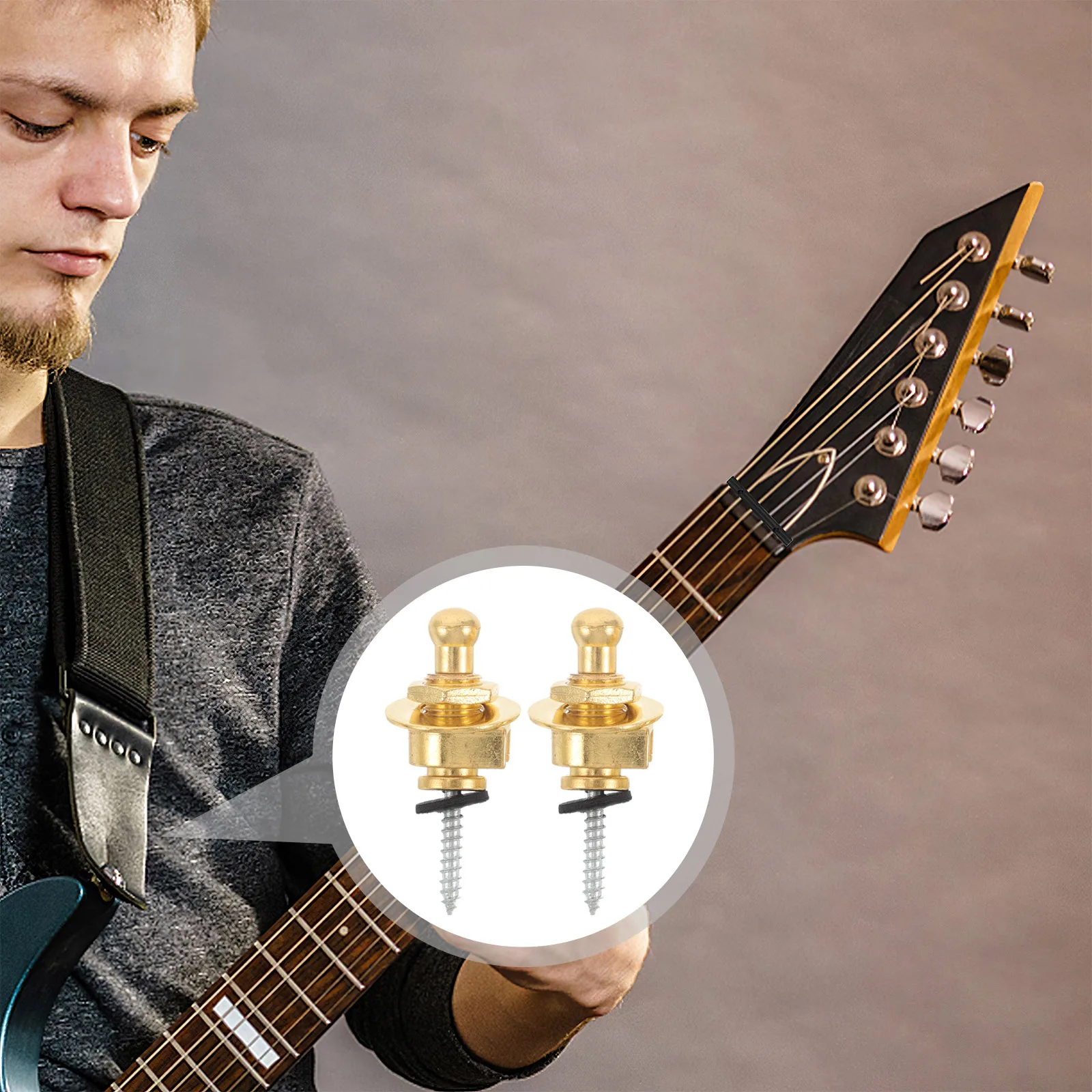 

4 Pcs Guitar Strap Lock Electric Locks Tail Nail Bass Durable Acoustic