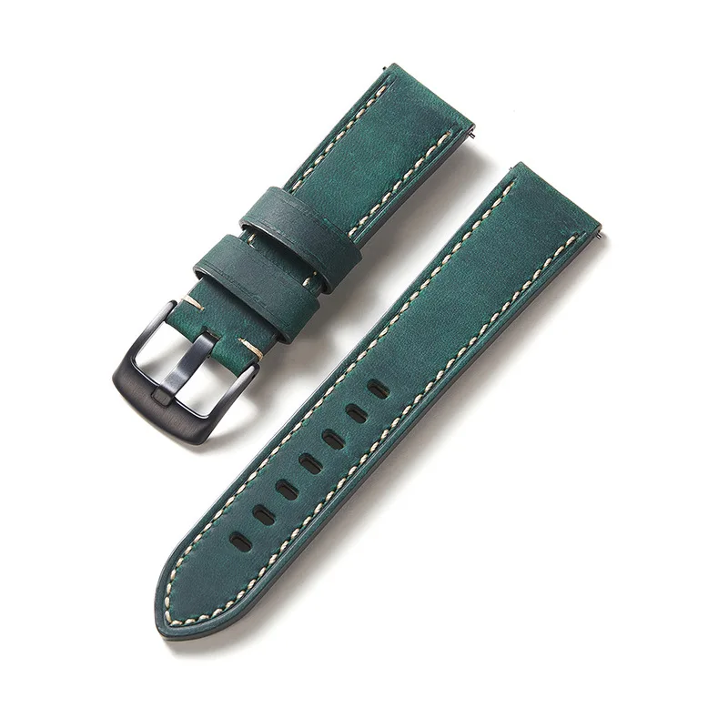 Cow Leather Watch Band Straps 20mm 22mm Wrist Belt Vintage Genuine Leather Watch Bracelet 24mm Quick Release