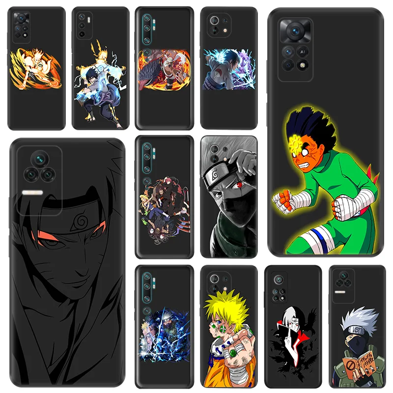 Phone Case For Redmi 10C 10A Note 11 Pro 10 10s 11s N-Narutos Uchihas Itachis Xiaomi 10t 11t Lite Black Soft Protective Cover