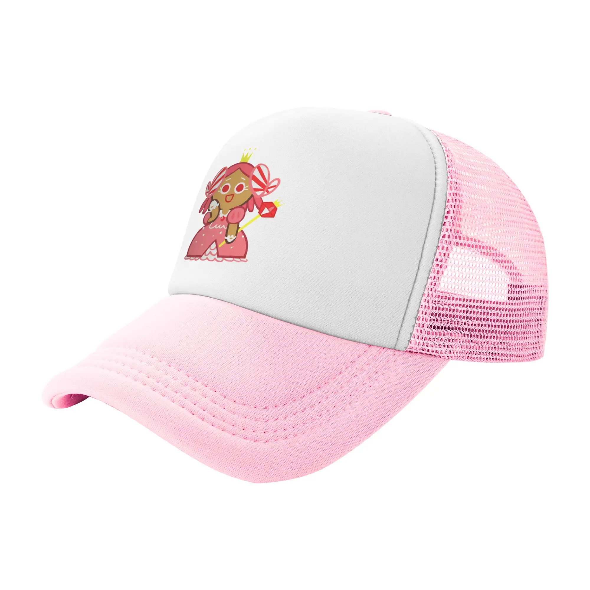 Gingerbrave Cookie Run Kingdom  Foam Trucker Hat Women Men Breathable Cooling Mesh Golf Cap Hat Vintage Sun Hat Adjustbale