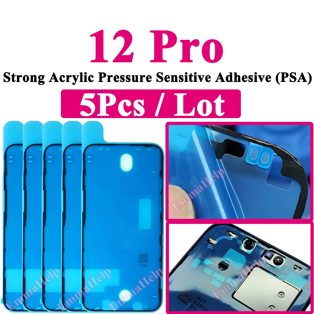 5pc Waterproof Frame Adhesive for iPhone 17 16 15 Pro Max Display Sealing Sticker High-Bond Acrylic PSA Repair Parts image 3