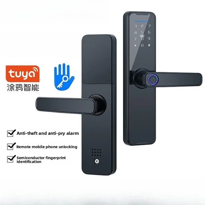 

Graffiti Wooden Door Smart Fingerprint Lock Apartment Rental Room Indoor Door Lock Office Password Lock