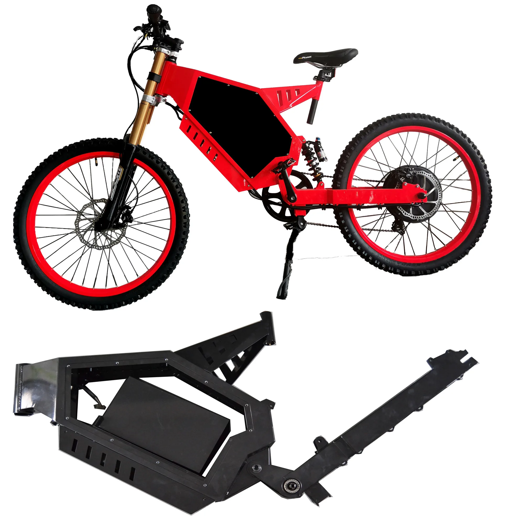 5000w 8000W bici elettrica telaio della bicicletta Bomber Enduro EBike telaio in acciaio con dimensioni di caduta di 170mm