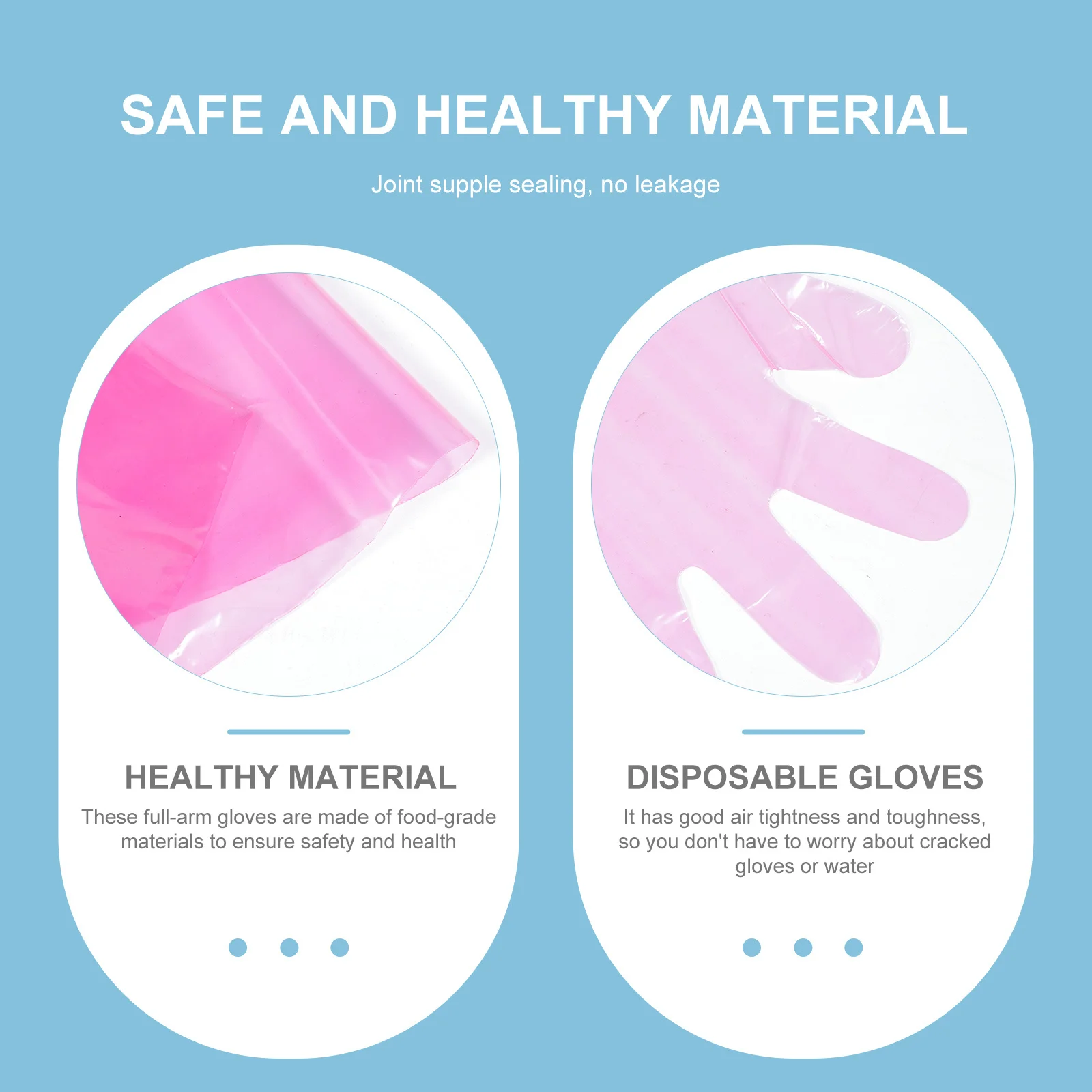 

50Pcs Convenient Plastic Gloves Long Arm Design for Artificial and Animal Delivery Veterinarian Accessory