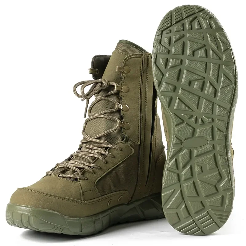 bottes-militaires-professionnelles-en-cuir-pour-hommes-bottes-de-rincage-de-l'armee-en-plein-air-forces-speciales-vert