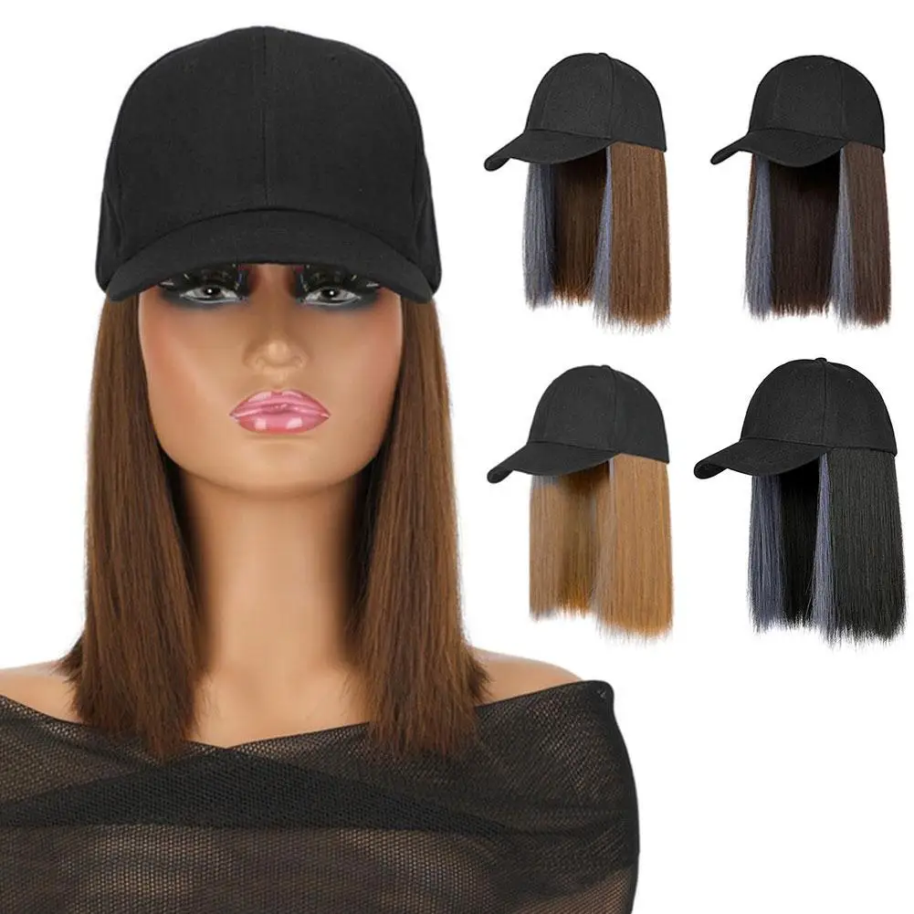 Collar Hair Synthetic Headband Baseball Cap Multi-color Natural Connecting Cap Synthetic Wig Integrated Wig Cap